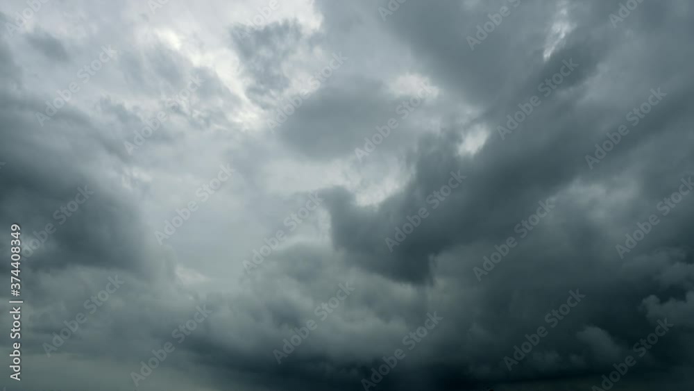 Dramatic storm clouds floating sideways to the horizon. Full frame timelapse locked shot with Alexa Mini in Thailand while approaching cyclone and typhoon.
