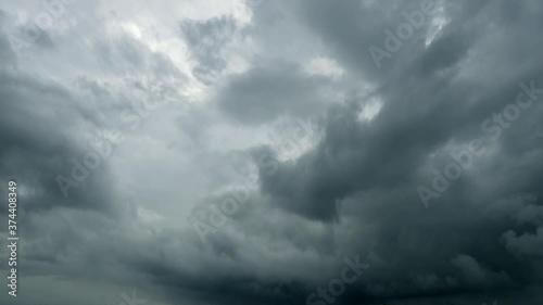 Dramatic storm clouds floating sideways to the horizon. Full frame timelapse locked shot with Alexa Mini in Thailand while approaching cyclone and typhoon.
