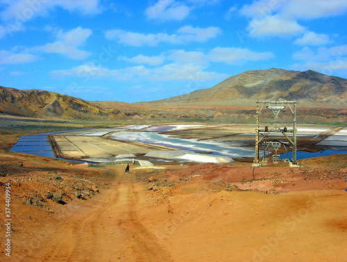 Salt pan, Pedra de Lume, Sal island, Cape verde, Africa