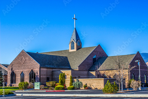 Modern Church With Steeple photo