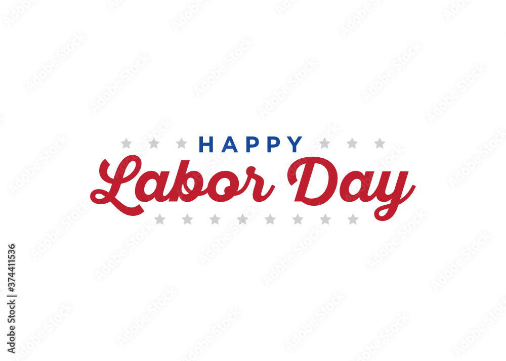 Happy Labor Day Holiday Vector Text for posters, flyers, marketing, social media, greeting cards, advertisement