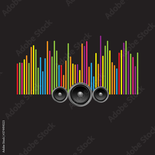 Abstract music sound bar background