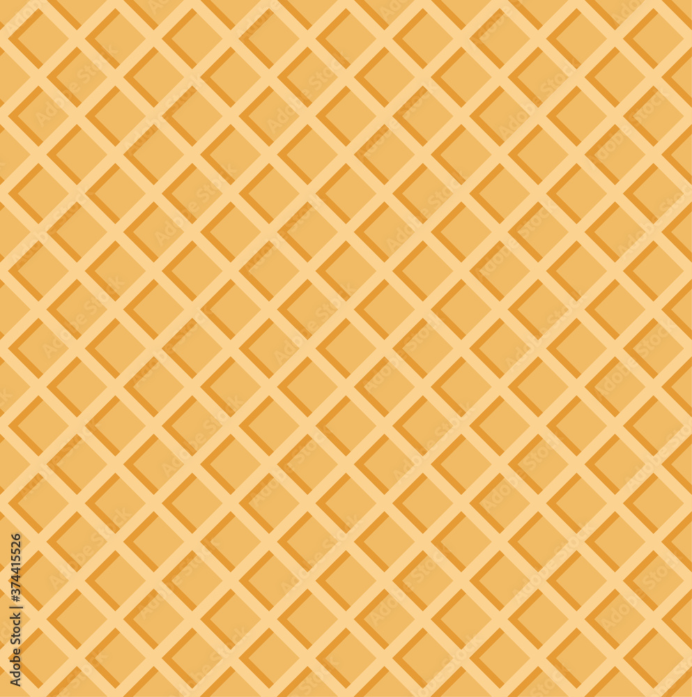 Crisp waffles summer pattern seamless texture. EPS 10 vector Illustration. Crisp waffles summer pattern seamless texture. EPS 10 vector Illustration.