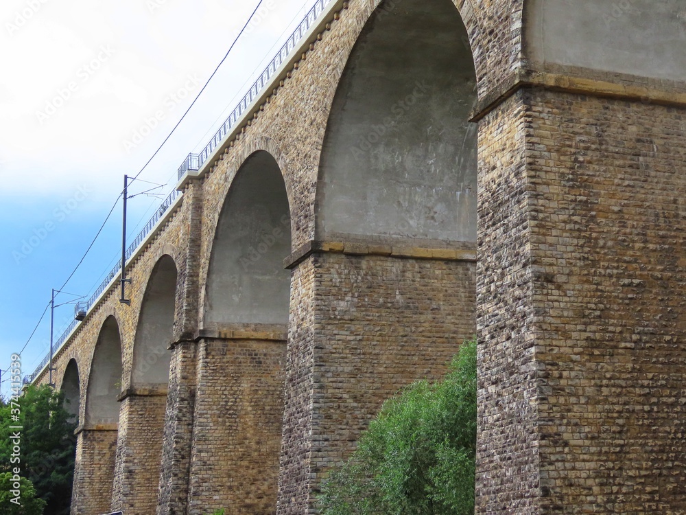 Arches of railway bridge