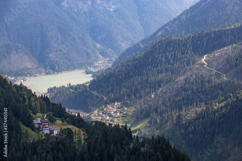 Countryside around Lake Alleghe , Veneto, Italy