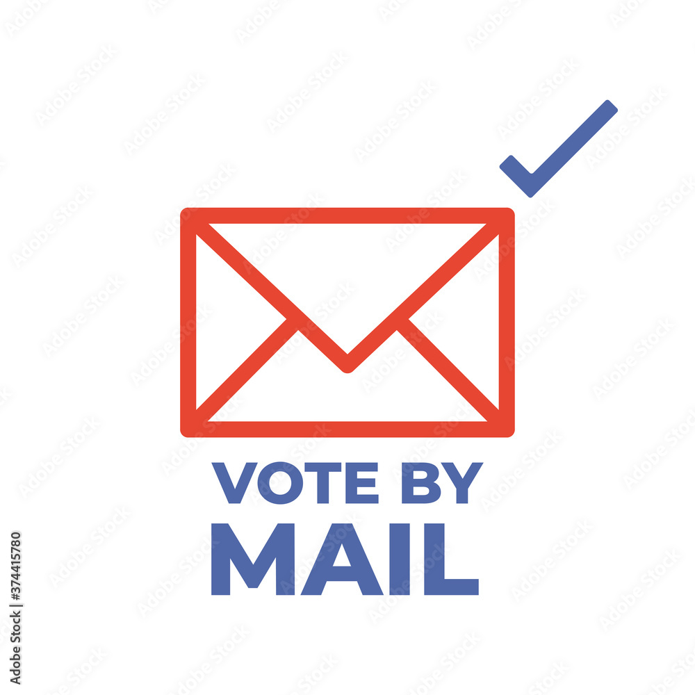 Vote by mail. Stay Safe concept. The 2020 United States Presidential Election. Template for background, banner, card, poster with text inscription. Vector EPS10 illustration Vote by mail. Stay Safe concept. The 2020 United States Presidential Election. Template for background, banner, card, poster with text inscription. Vector EPS10 illustration