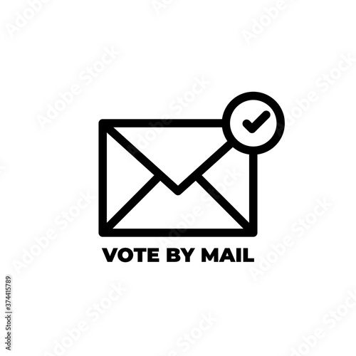 Vote by mail. Stay Safe concept. The 2020 United States Presidential Election. Template for background, banner, card, poster with text inscription. Vector EPS10 illustration