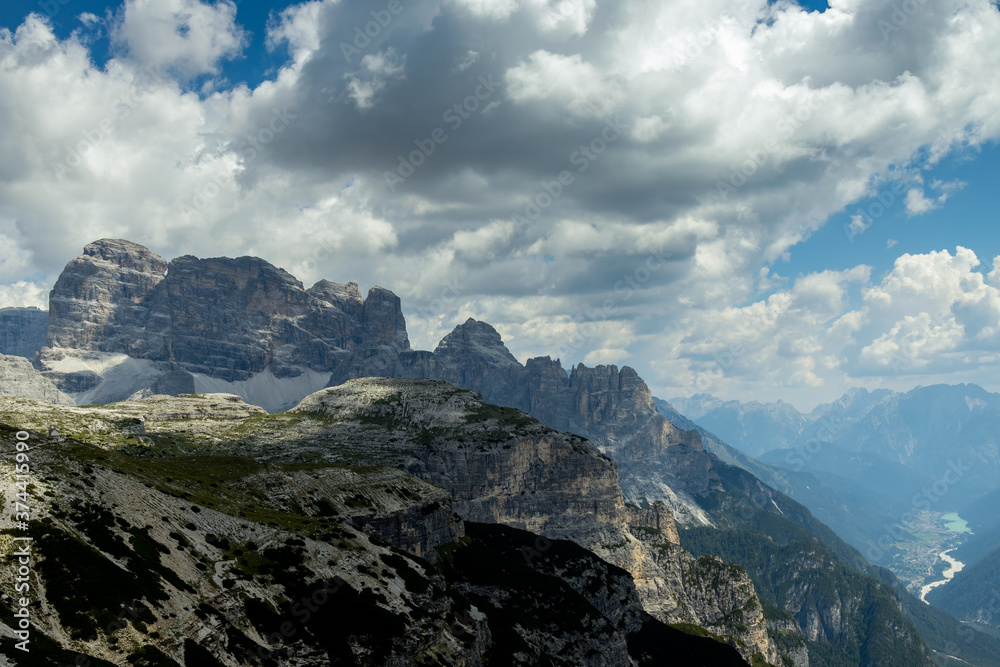 View near the Three Peaks in the Dolomites