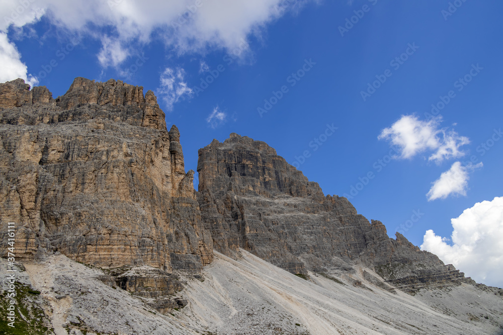 Fototapeta premium View near the Three Peaks in the Dolomites