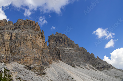 View near the Three Peaks in the Dolomites