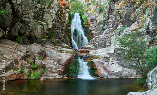 Purgatory waterfall in Madrid mountains