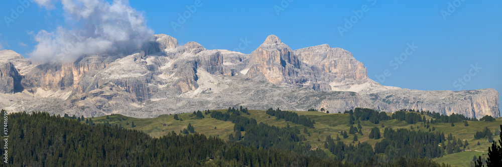 View of the Dolomites near Colfosco, South Tyrol, Italy