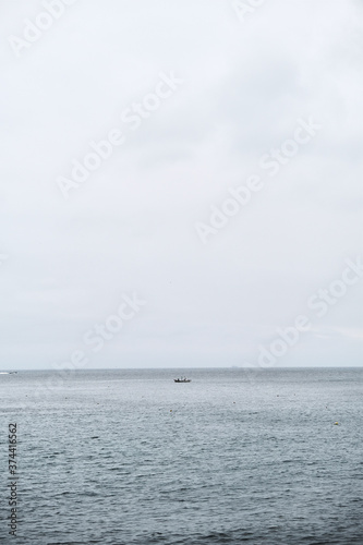 Small Boat on an Open Ocean