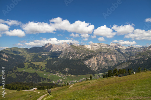 View of the Dolomites near Selva  South Tyrol  Italy