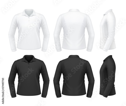 Long sleeve polo shirt