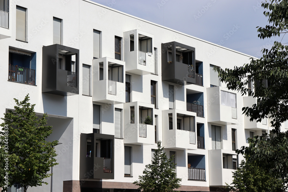 Häuser, Siedlung, Moderner Wohnungsbau, Bahnstadt Heidelberg, Deutschland