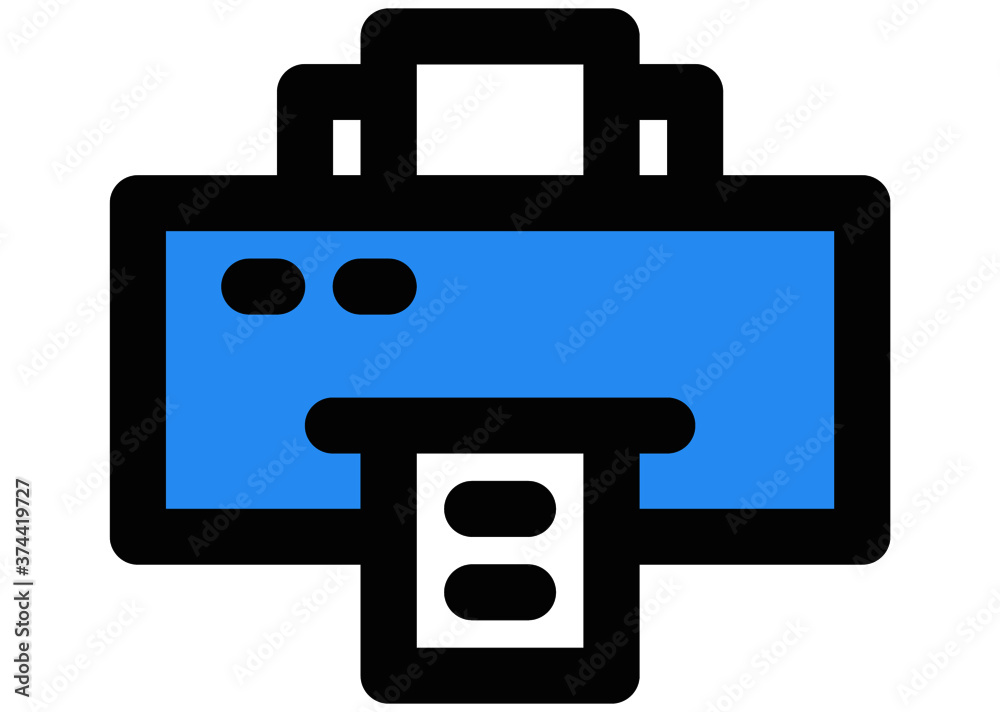 print icon on the white background print icon on the white background
