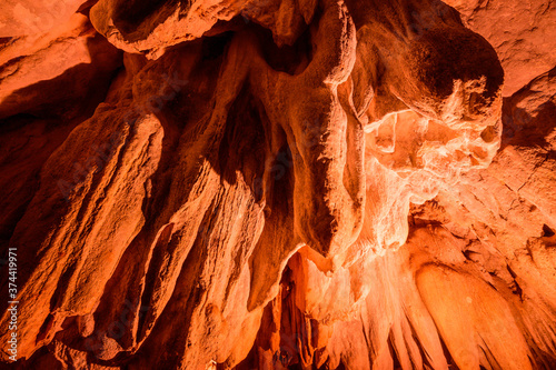 Landscape of Thamluang cave in Thamluang Khunnam Nangnon National Park photo