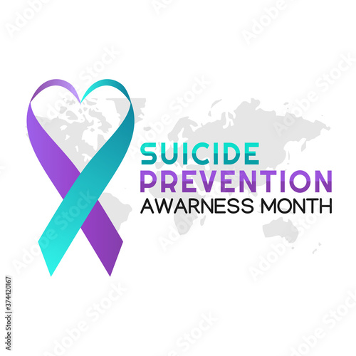 Vector graphic of suicide prevention awareness month good for suicide prevention awareness month celebration. flat design. flyer design.flat illustration.