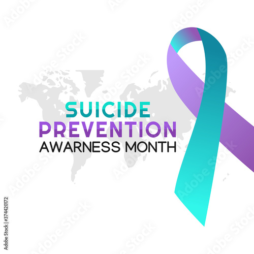Vector graphic of suicide prevention awareness month good for suicide prevention awareness month celebration. flat design. flyer design.flat illustration.