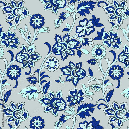 traditional Indian paisley pattern on    background