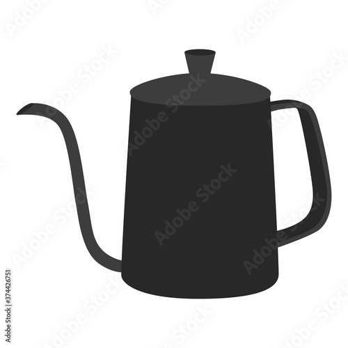 お湯を沸かす時に使うケトルのイラスト。