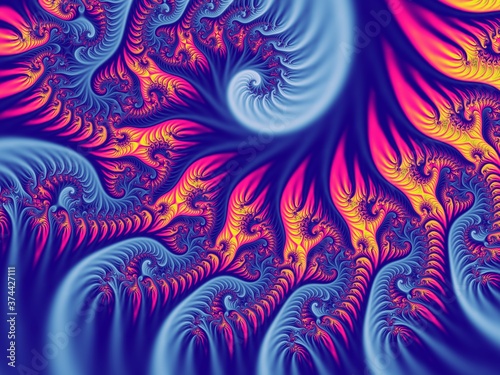 Beautiful fractal. Computer generated image. Fractal background. Abstract spirals. Beautiful background for greetings card, flyers, invitation, posters, brochure, banners, calendar.