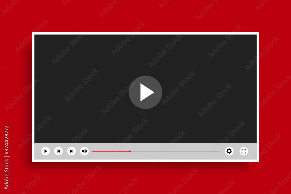 flat style clean modern video player template flat style clean modern video player template