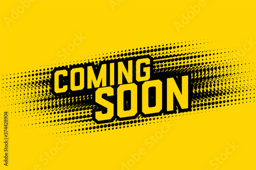 coming soon halftone style design background template