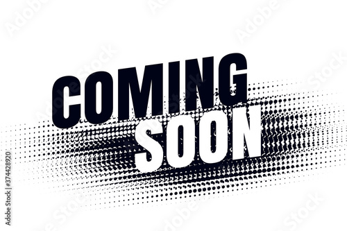 abstract coming soon halftone style background design