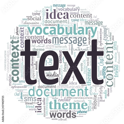 Text vector illustration word cloud isolated on a white background.