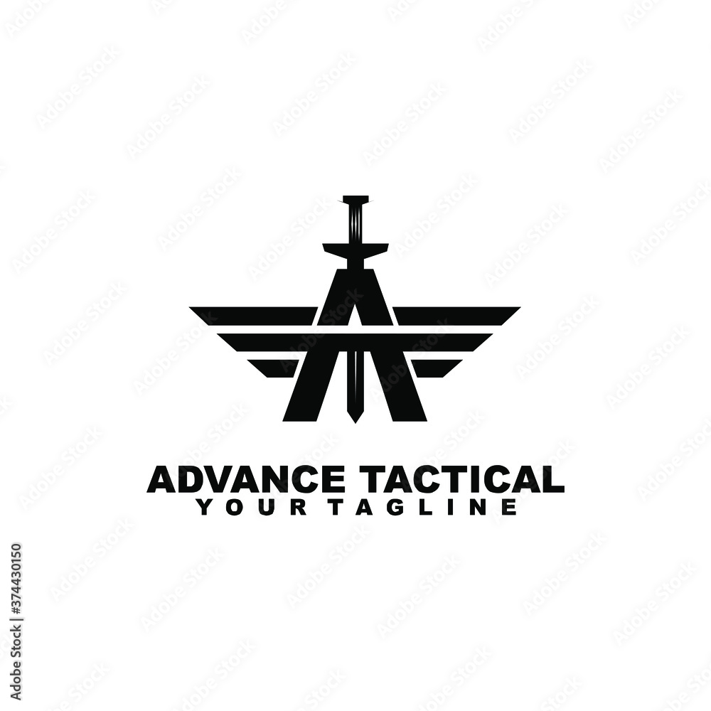 advance tactical initial a logo vector advance tactical initial a logo vector