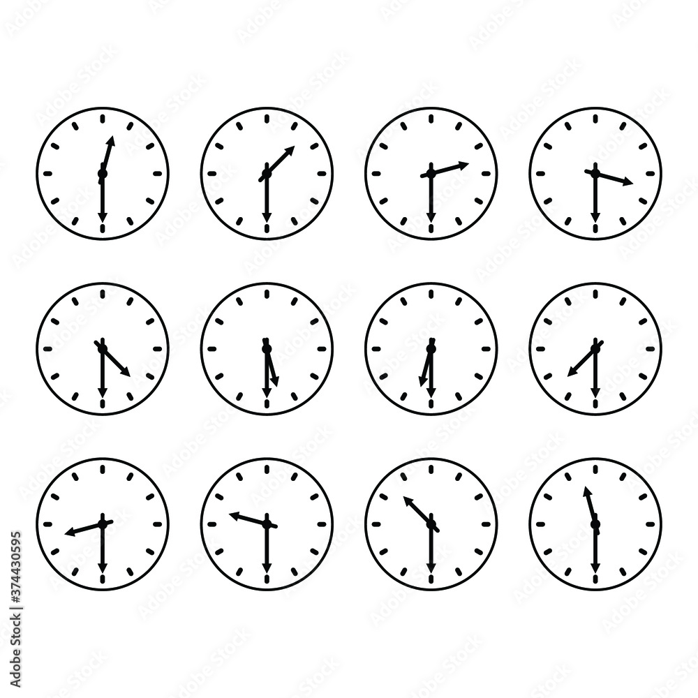 clock isolated on white clock isolated on white