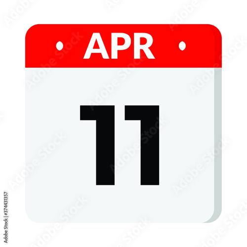 11 April date icon