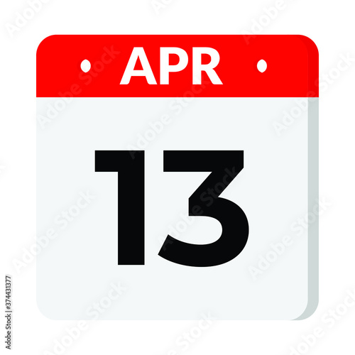13 April date icon