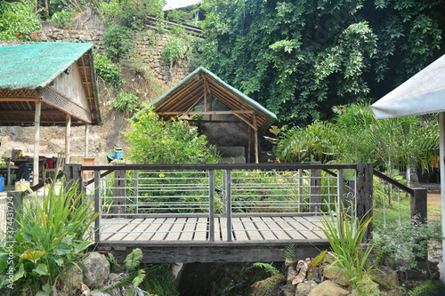 Villa Jovita resort huts and trees in Batangas, Philippines photo