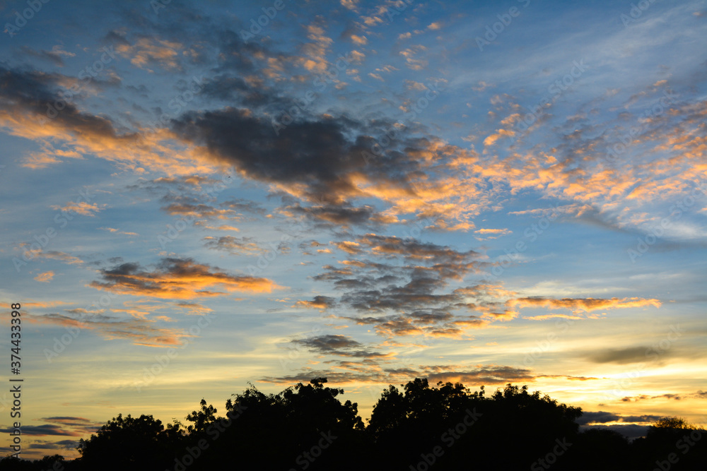 Colorful dramatic sky with cloud at sunset Colorful dramatic sky with cloud at sunset