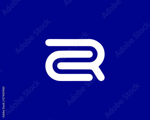 CR RC LETTER LOGO DESIGN VECTOR TEMPLATE. 