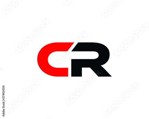 CR RC LETTER LOGO DESIGN VECTOR TEMPLATE. 