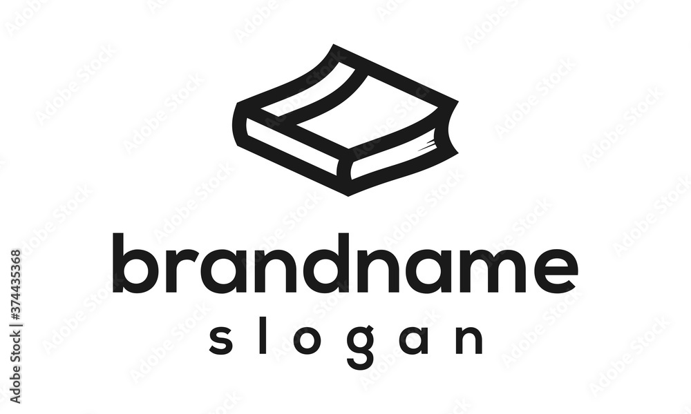 Simple book logo design vector Simple book logo design vector