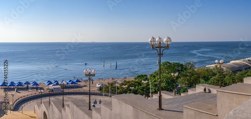 Public beach in Chernomorsk, Ukraine photo