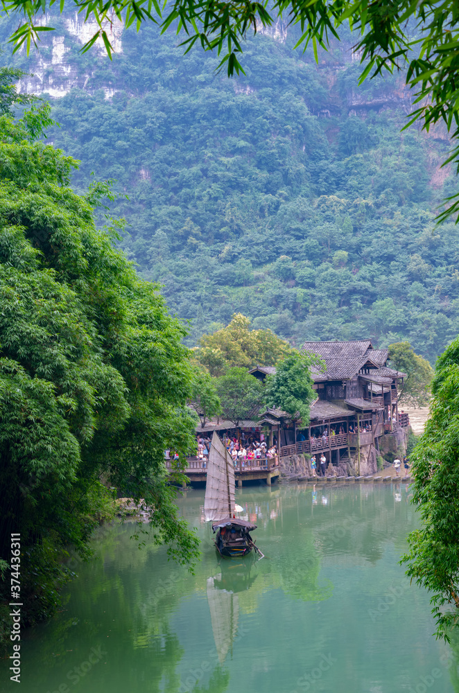 Summer scenery in Yichang Sanxia Renjia Scenic Area, Yichang, Hubei, China Summer scenery in Yichang Sanxia Renjia Scenic Area, Yichang, Hubei, China