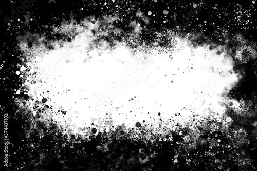 An abstract black and white grunge background image.