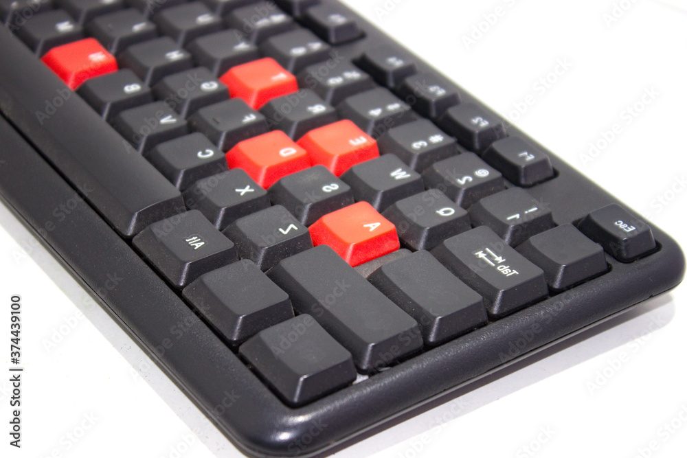A picture of keyboard with white background A picture of keyboard with white background