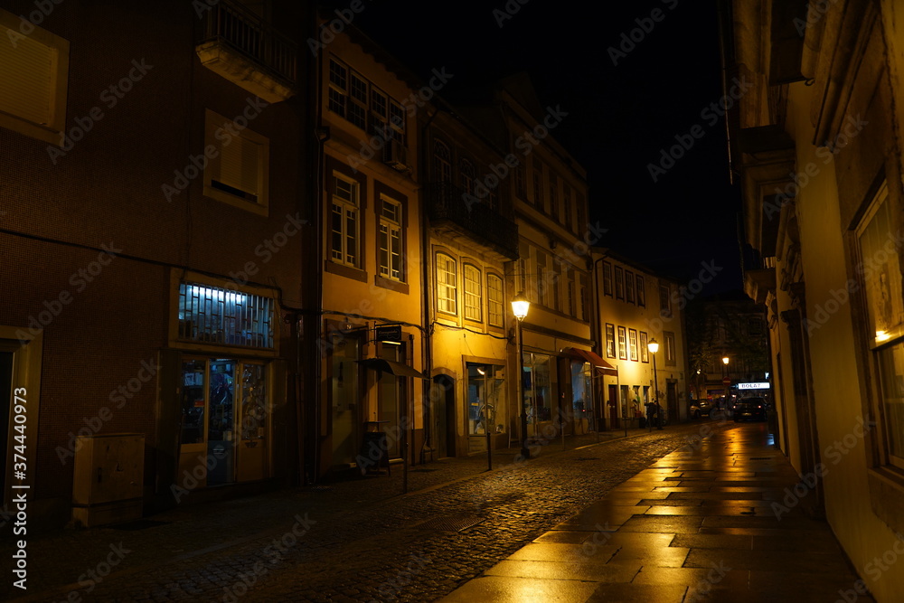 Street in Chaves, beautiful city of Portugal. Europe