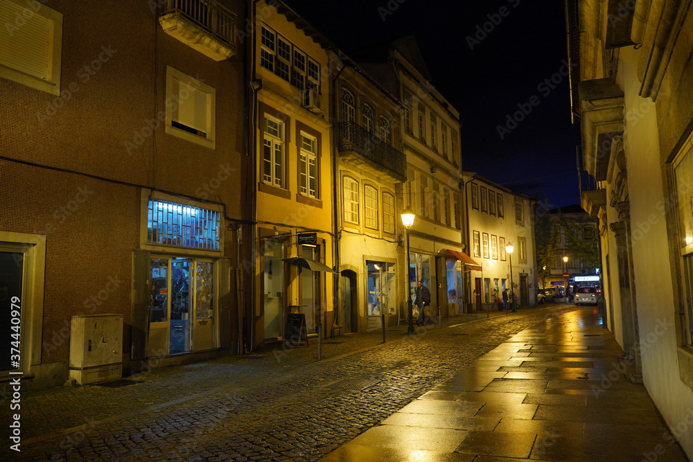Street in Chaves, beautiful city of Portugal. Europe