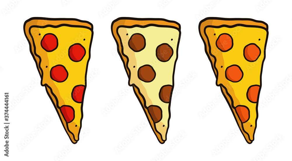 Rebanadas de pizza de pepperoni 
