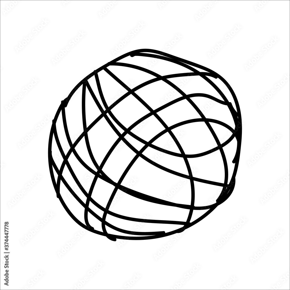 Autumn Cozy mood concept. hygge. line art ball of thread. Yarn for knitting. Stay home. For your creative design. Modern hand drawn vector illustration isolated on white background Autumn Cozy mood concept. hygge. line art ball of thread. Yarn for knitting. Stay home. For your creative design. Modern hand drawn vector illustration isolated on white background