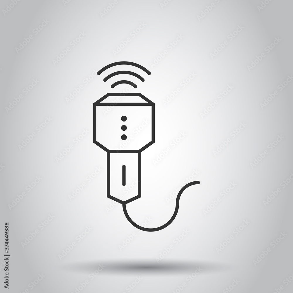 Ultrasound icon in flat style. Scanner equipment vector illustration on white isolated background. Ultrasonic business concept. Ultrasound icon in flat style. Scanner equipment vector illustration on white isolated background. Ultrasonic business concept.