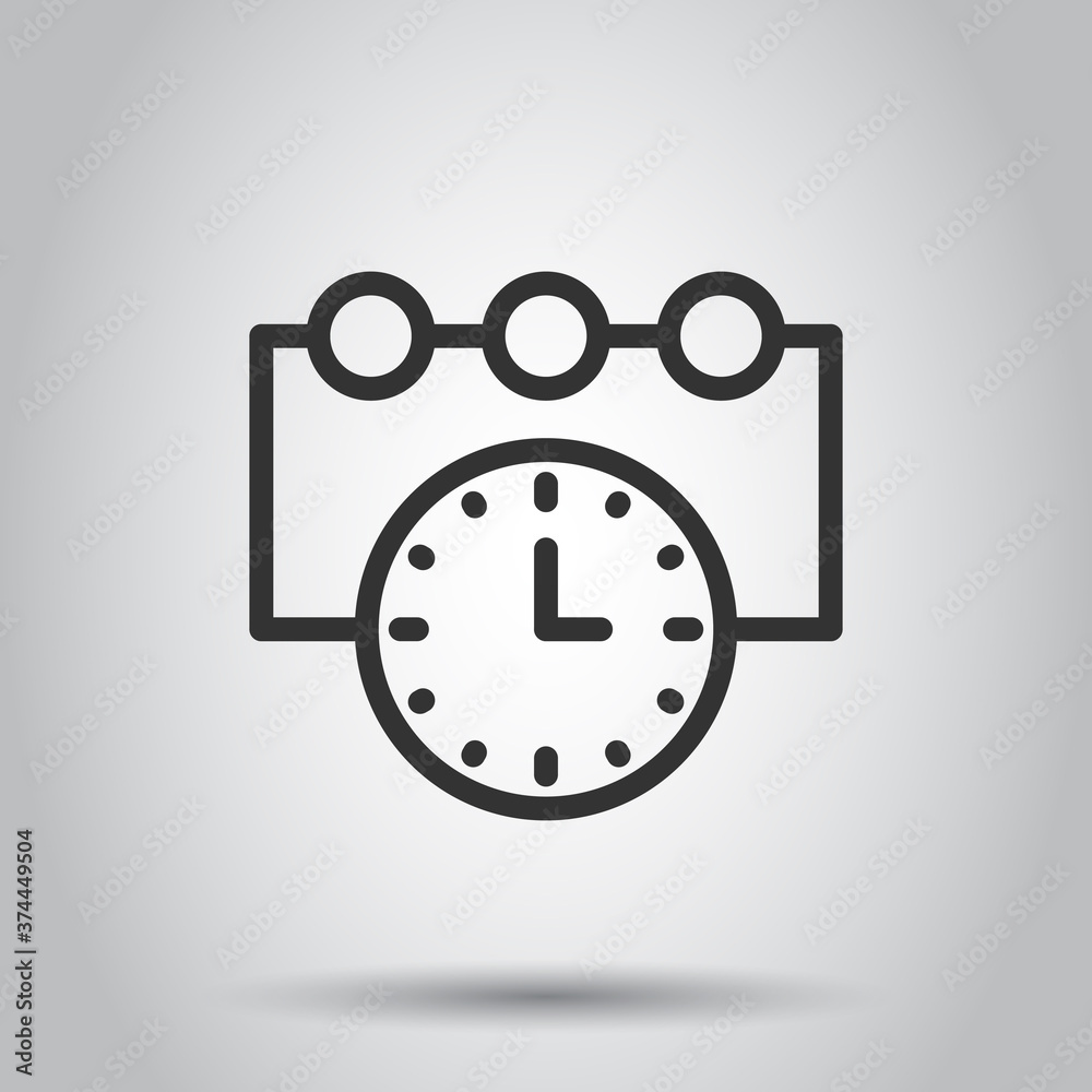 Timeline icon in flat style. Progress vector illustration on white isolated background. Diagram business concept. Timeline icon in flat style. Progress vector illustration on white isolated background. Diagram business concept.
